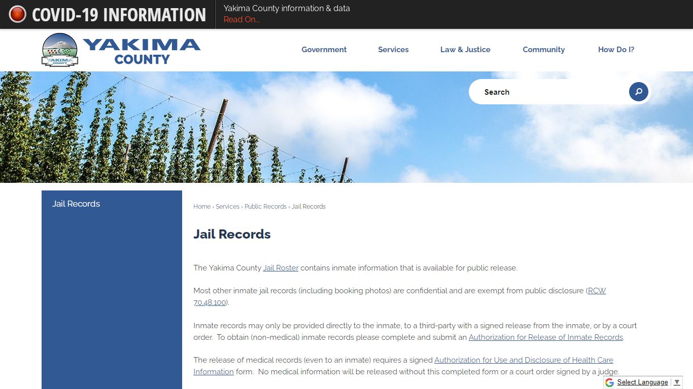 Jail Records | Yakima County, WA