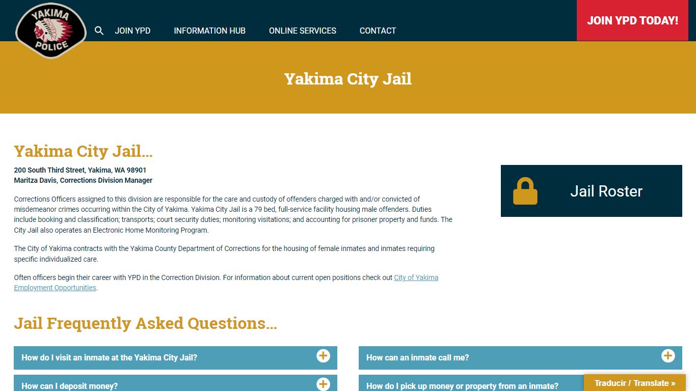 Yakima City Jail - Yakima Police Department